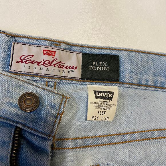 Vintage Levis Flex Denim Jeans Light Wash 90's Mens Size 34 x 30 - Picture 6 of 13